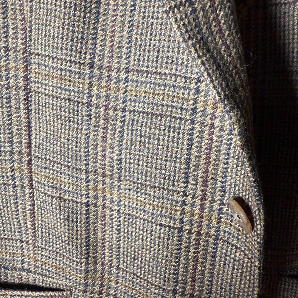 Austin Reed London England Brown Checked Mens Sports Blazer Sz 42R - Picture 7 of 8